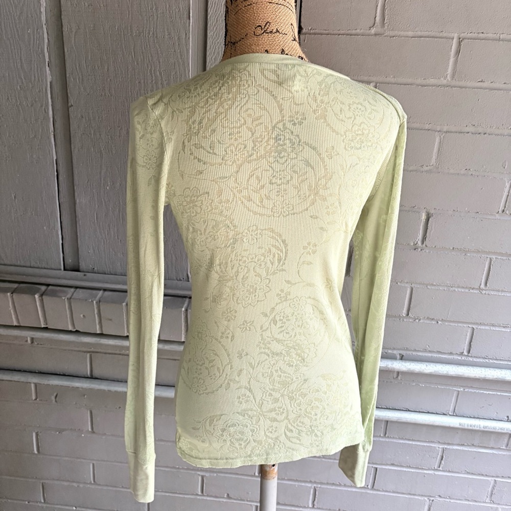 BKE Light Green Long Sleeve Top - Picture 3 of 5